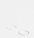 Kingsley Ryan Curve X2 Pack Fine Stacking Rings In Sterling Silver