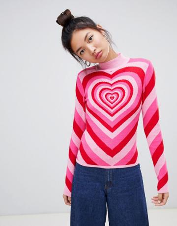 Lazy Oaf All My Heart Sweater - Pink