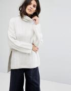 Selected Femme Oversized Sweater - White