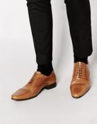 Asos Oxford Shoes In Leather - Tan