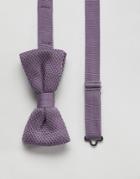 Twisted Tailor Knitted Bow Tie In Purple - Purple