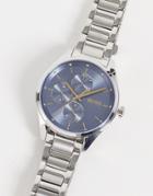 Boss Womens Blue Dial Chronograph Bracelet Watch In Silver 1502583