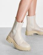Tony Bianco Wolfe Leather Chelsea Boots In Vanilla Drench-white
