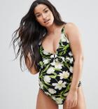 Asos Maternity Riviera Floral Frill Bikini Bottom - Multi