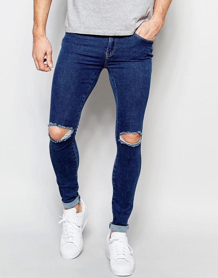 Dr Denim Jeans Dixy Extreme Super Skinny Ripped 70s Stone Wash - 70s Stone