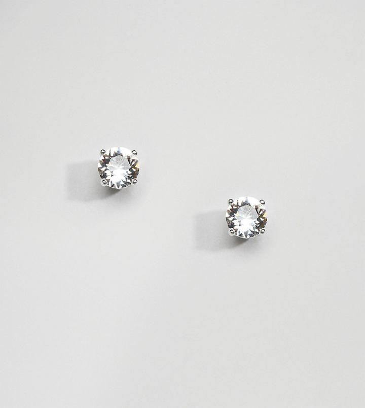 Fred Bennett Clear Crystal Stud Earrings - Silver