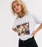 Daisy Street Relaxed T-shirt With Vintage Fruit Print