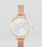 Limit Sunray Mesh Watch In Rose Gold Exclusive To Asos - Gold