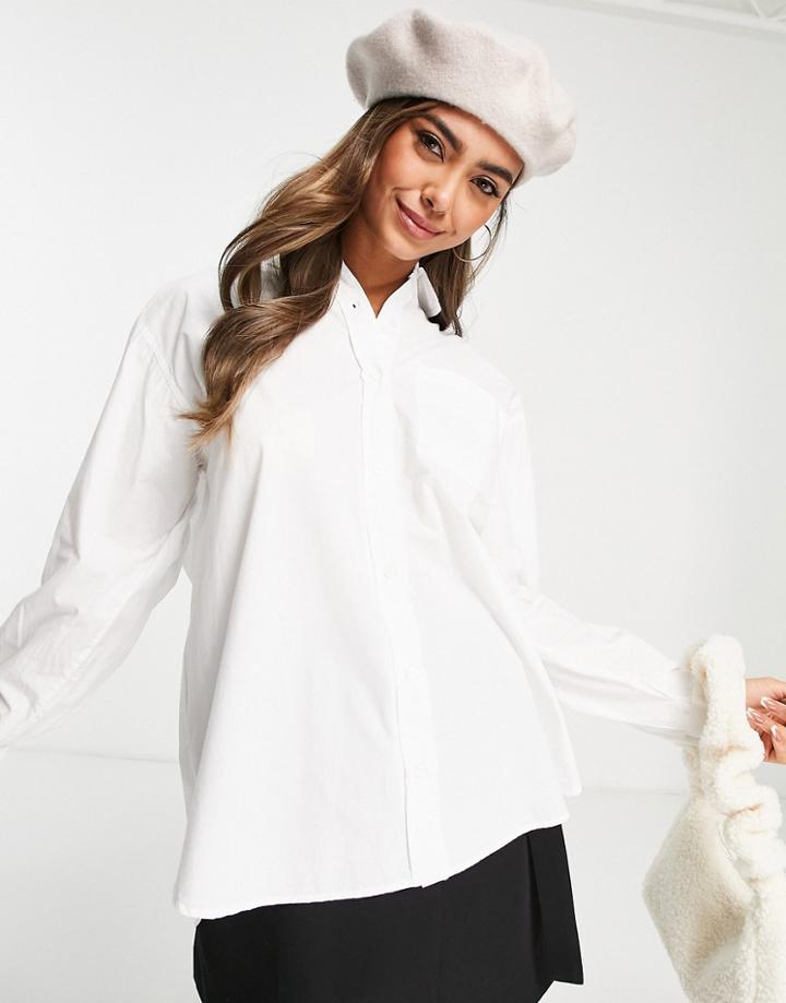 New Look Long Sleeve Shirt In White