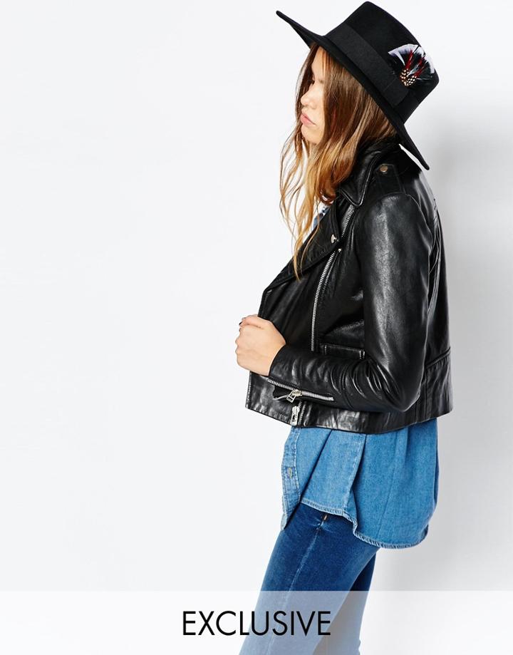 Catarzi Matador Hat With Feather Band - Nero