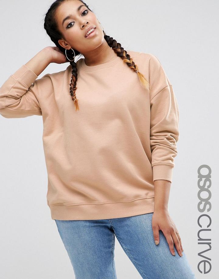 Asos Curve Ultimate Boyfriend Sweat - Pink