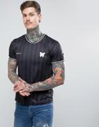 Good For Nothing Poly T-shirt In Black Stripe - Black