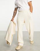 Asos 4505 Straight Leg Sweatpants In Rib-neutral