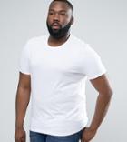Asos Design Plus T-shirt With Crew Neck In White - White