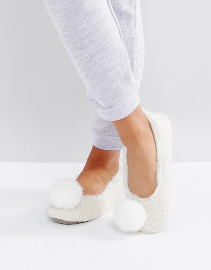 Carvela Pompom Slipper - Cream