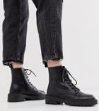 Raid Exclusive Micah Black Lace Up Flat Boots