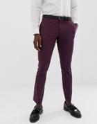 Selected Homme Damson Suit Pants In Skinny Fit-red