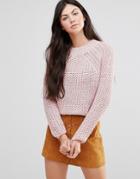 Lavand Pink Cable Knit Sweater - Pink