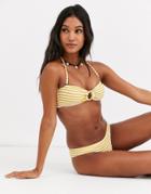 Rip Curl Island Bandeau Bikini Top Yellow Stripe