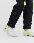 Fila V94m Cracked Leather Sneakers In White - White