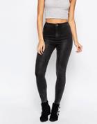 Missguided Vice High Waisted Skinny Jean - Charcoal
