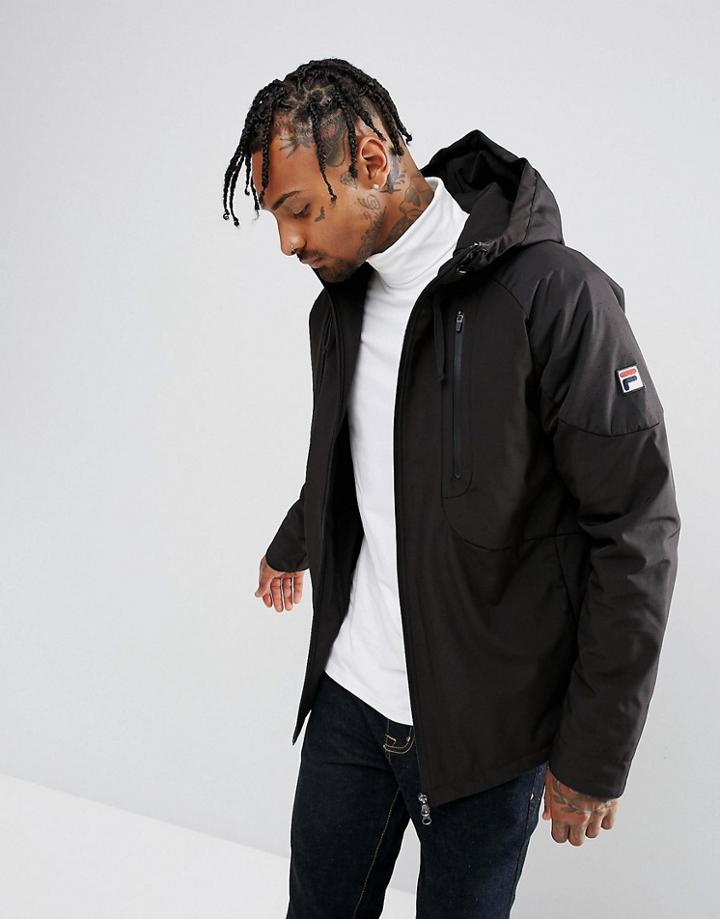 Fila Vintage Lightweight Jacket With Sleeve Logo - Black