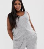 Asos Design Curve Mix & Match Lounge Super Soft Brushed Tank - Gray