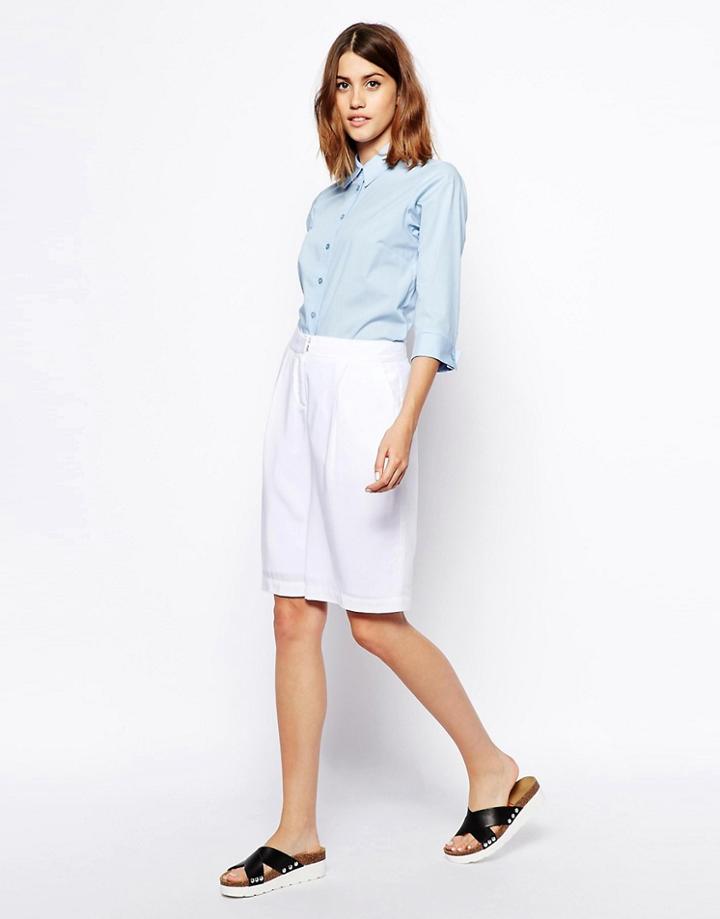 Asos Longline Slouch Shorts - Purple