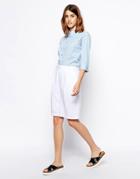 Asos Longline Slouch Shorts - Purple
