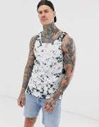 Another Influence Tie Dye Tank-black