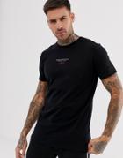 Good For Nothing Muscle T-shirt In Black With Tape Detail - Black