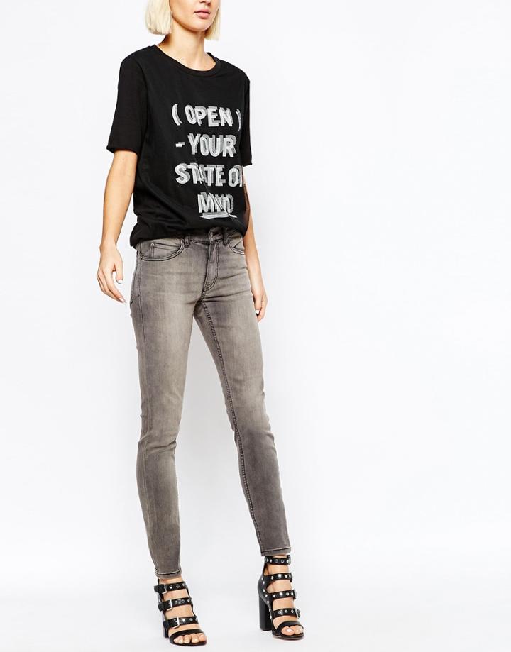 Cheap Monday Tight Slim Leg Jean With Superstretch - Gray