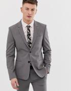 River Island Super Skinny Suit Jacket In Gray