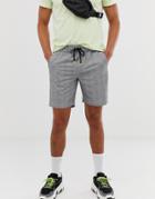 Bershka Tailored Shorts In Gray Check