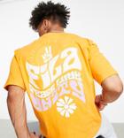 Fila Oversized T-shirt With Back Print In Orange - Exclusive To Asos