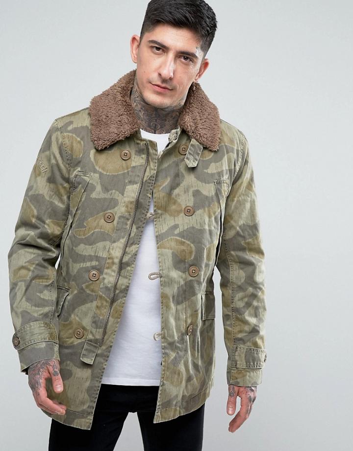 Pretty Green Parbrook Camo Jacket - Multi
