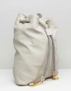 Mi-pac Tumbled Swing Backpack In Faux Leather - Gray