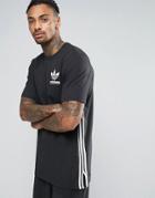 Adidas Originals Longline T-shirt In Black Bp8876 - Black