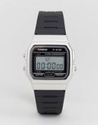 Casio Digital Silicone Strap Watch In Black/silver F91wm-7a - Black