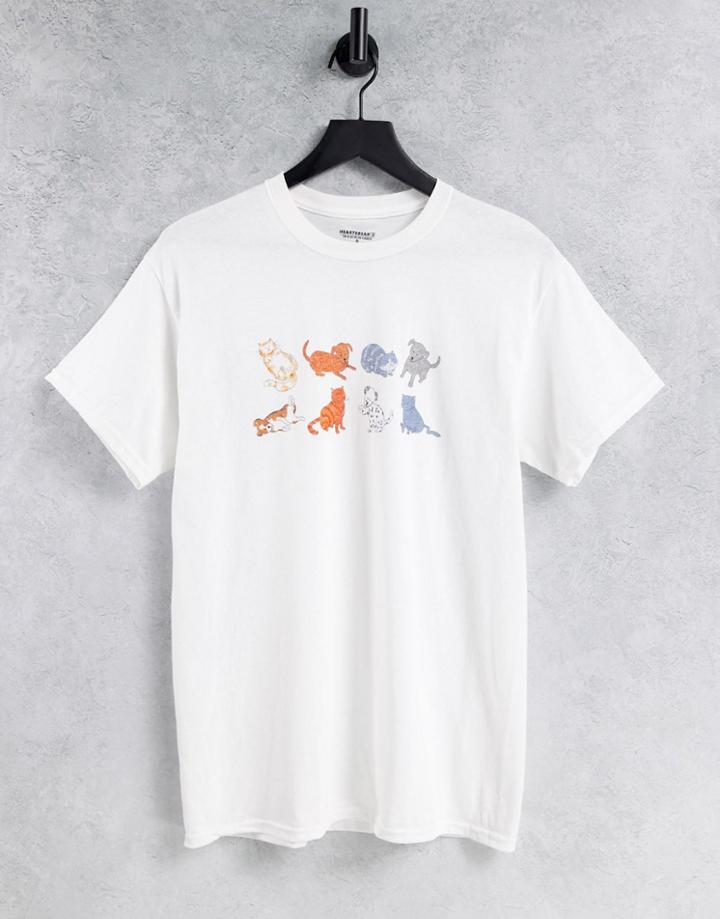 Heartbreak Dogs And Cats Graphic T-shirt-white