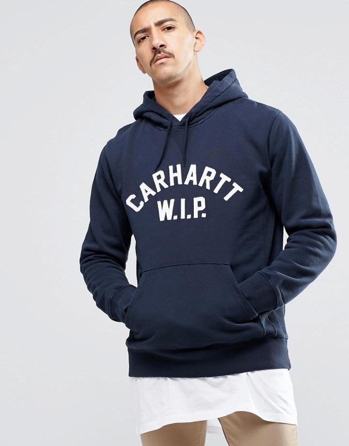 Carhartt Wip Script Hoodie - Navy