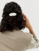 Asos Design Barette Hair Clips In Raffia - Cream