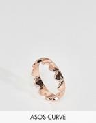 Asos Curve Heart Ring - Copper