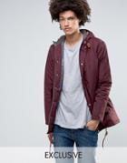 Minimum Shelton Hooded Parka In Burgundy - Red