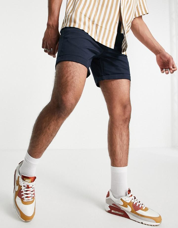 New Look Shorter Length Chino Short In Navy