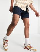 New Look Shorter Length Chino Short In Navy