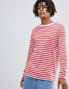 Asos Design Long Sleeve Stripe T-shirt - Multi