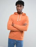 Troy Crew Neck Hoody In Washed Rust - Tan