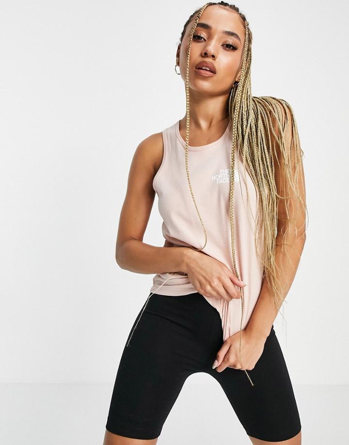 The North Face Simple Logo Tank Top In Light Pink