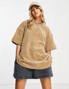 Nike Velour T-shirt In Brown